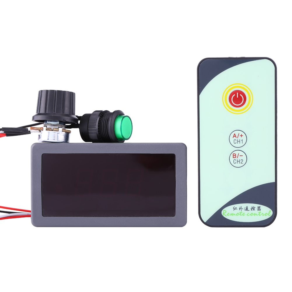 6v 12v 24v Pwm-drehzahlregler Mit Digitalanzeige Und Infrarot-fernbedienung