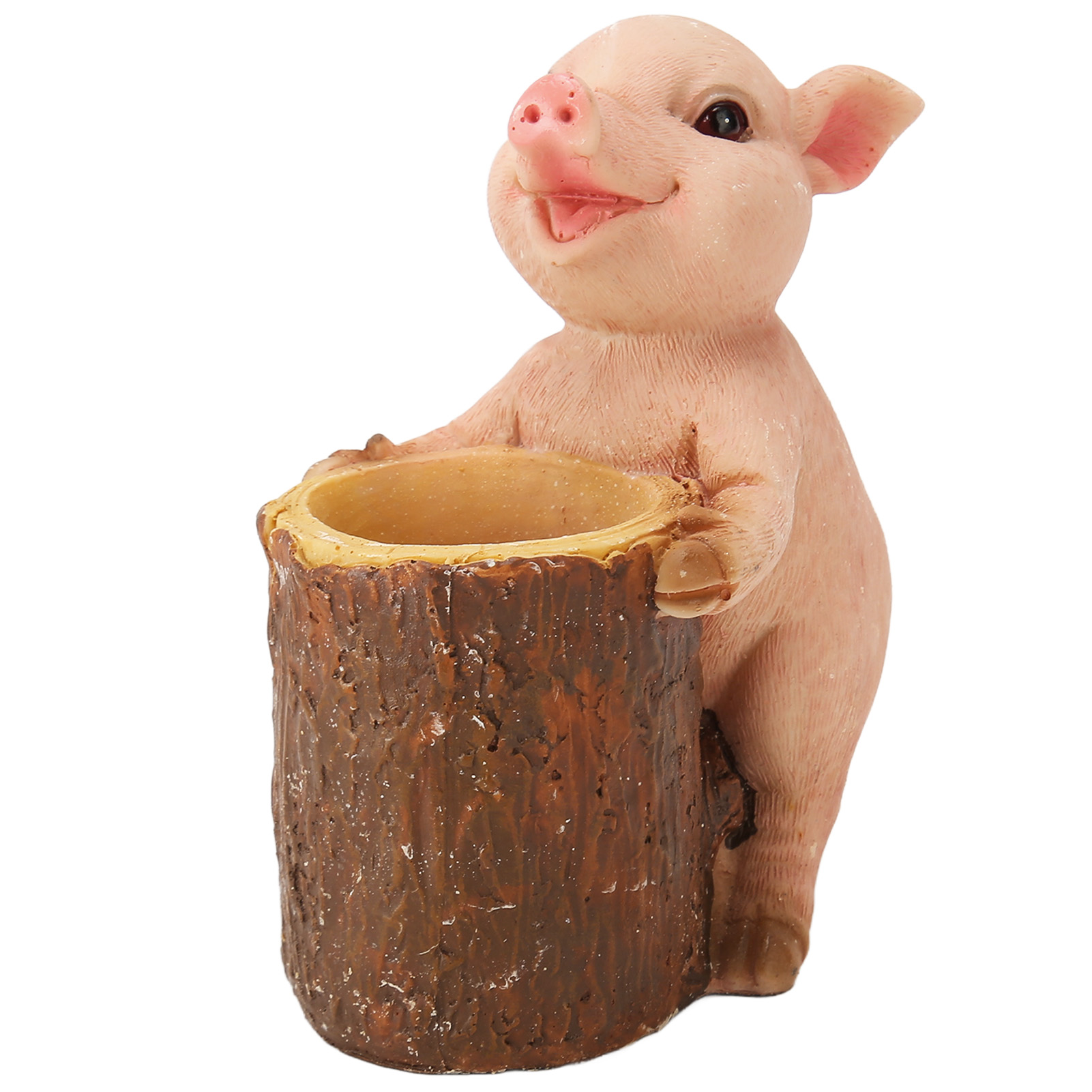 Handbemalte Miniatur-schweinefigur Aus Kunstharz Für Die Dekoration Von Innenräumen, Gärten Oder Autos.