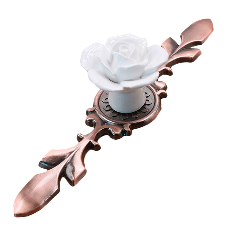 Schubladengriff Aus Keramik Und Legierung, Eleganter Türknauf Für Schränke Und Möbel, Rosa Ausführung Nr. 8