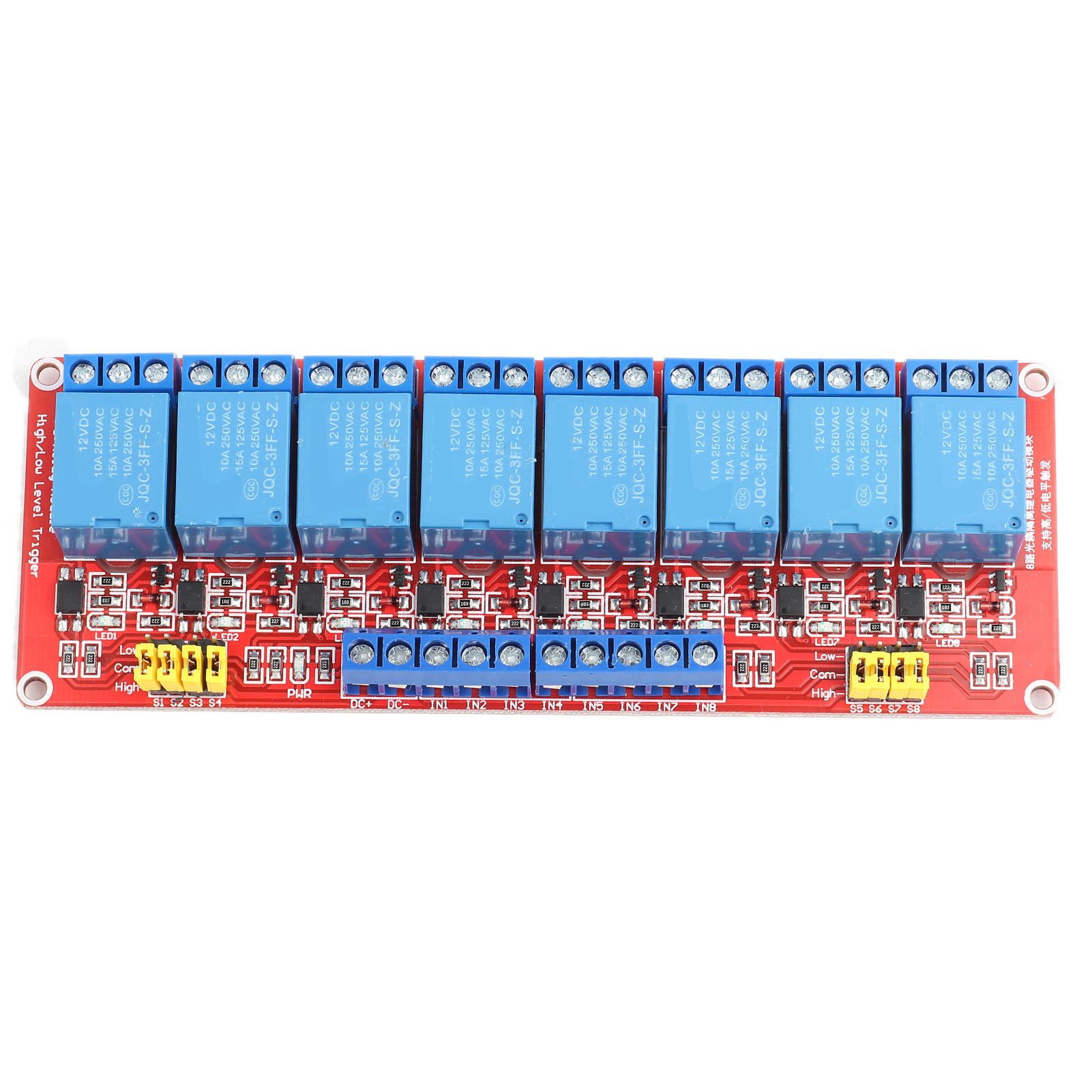 8-kanal 12v Dc Relaismodul Für High/low-pegel-triggerung