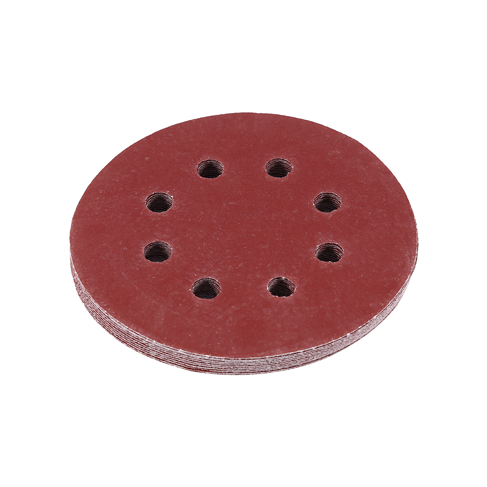 125-mm-schleifscheiben (rot), 320er-schleifpapier Mit 8 Löchern