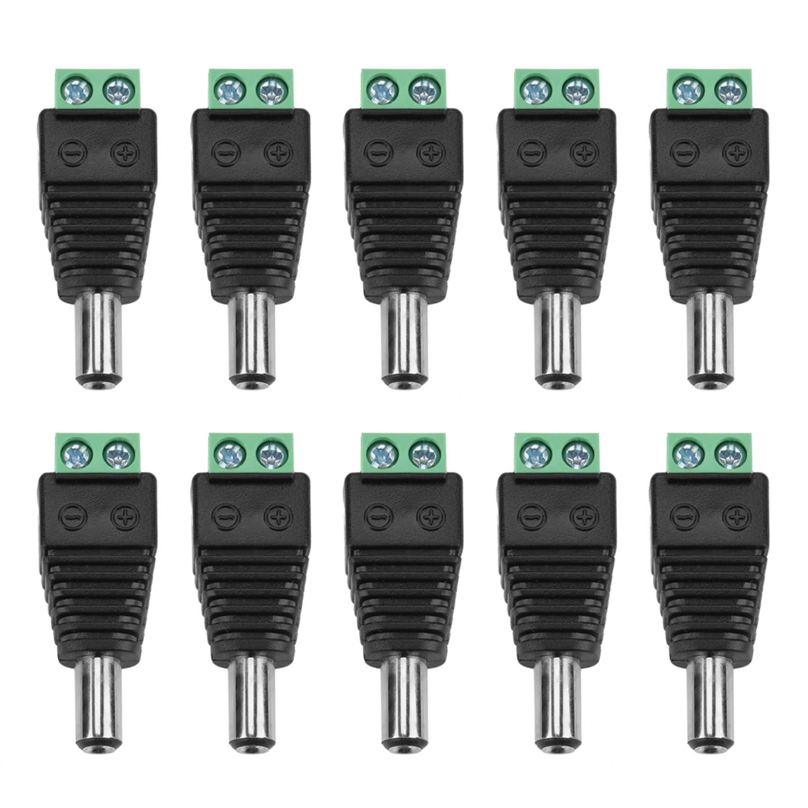 10 Stück Dc-stecker (5,5 X 2,1 Mm) Für Netzteile Von Überwachungskameras
