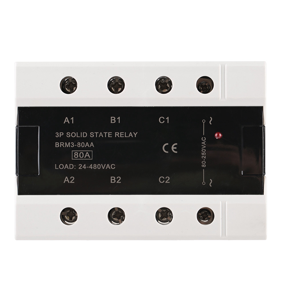 Dreiphasiges 80-a-halbleiterrelais, 24-480 Vac Spannung (brm3-80aa)