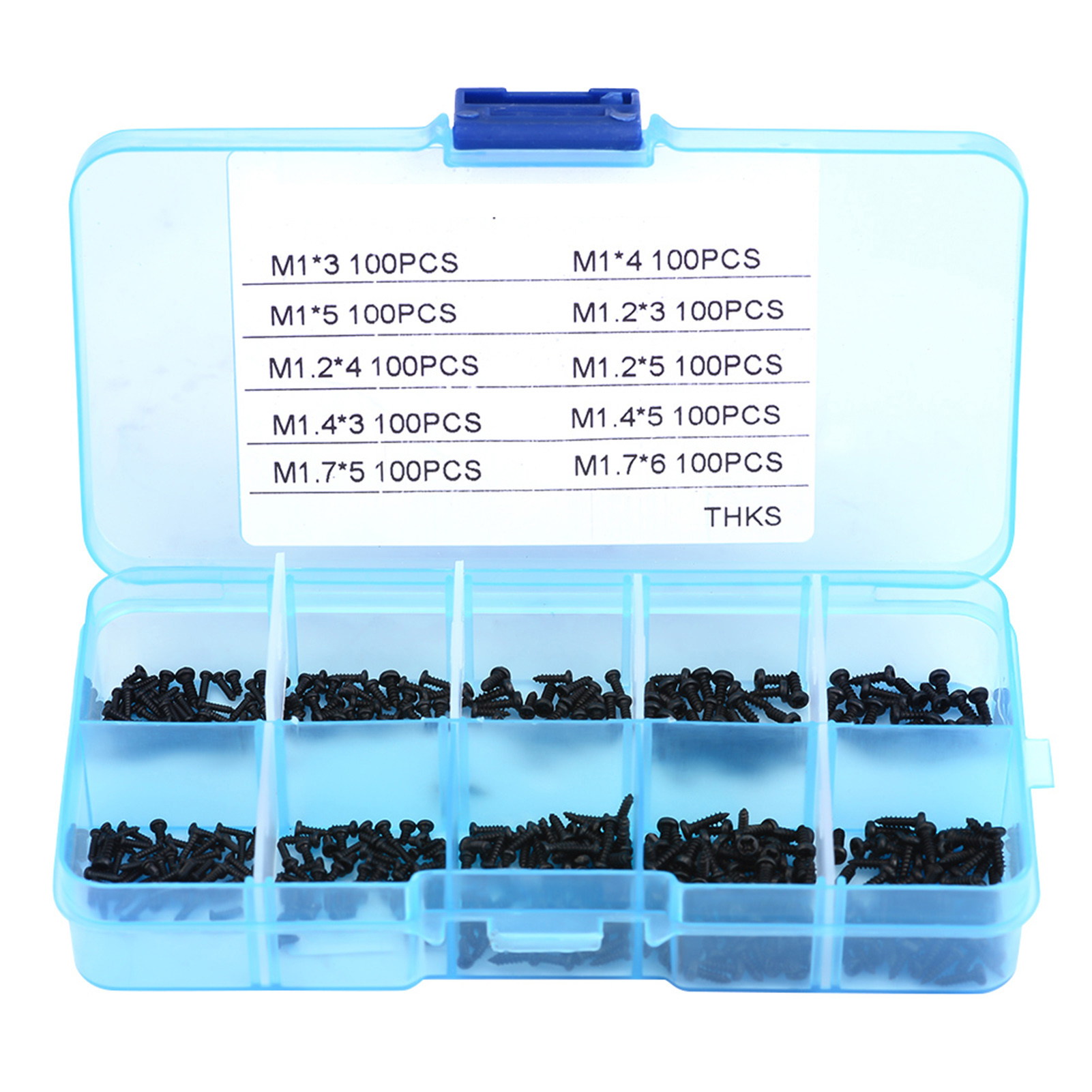 1000 Verschiedene Selbstschneidende Schrauben Mit Kreuzschlitzkopf, M1, M1.2, M1.4, M1.7, Für Kleinere Projekte