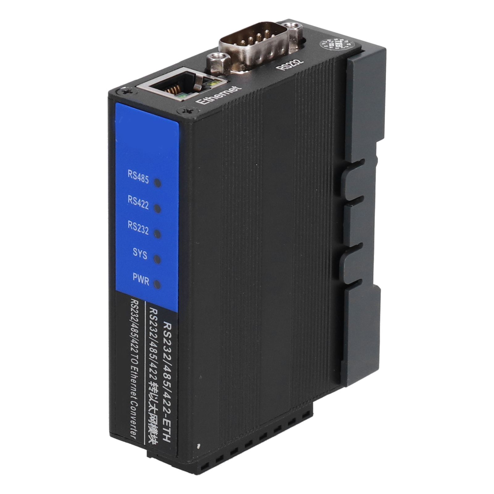 Industrieller Serieller Geräteserver Rs232/485/422 Zu Ethernet, Datenkommunikationsmodul, 9v-24v Dc-netzteil