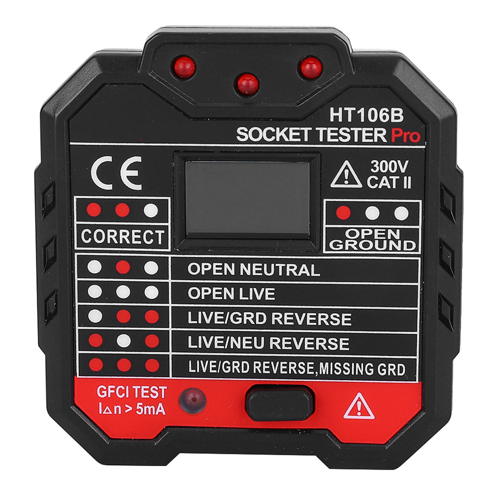 Ht106b Multifunktions-steckdosenprüfer – Netzfehlerdetektor – Us-stecker