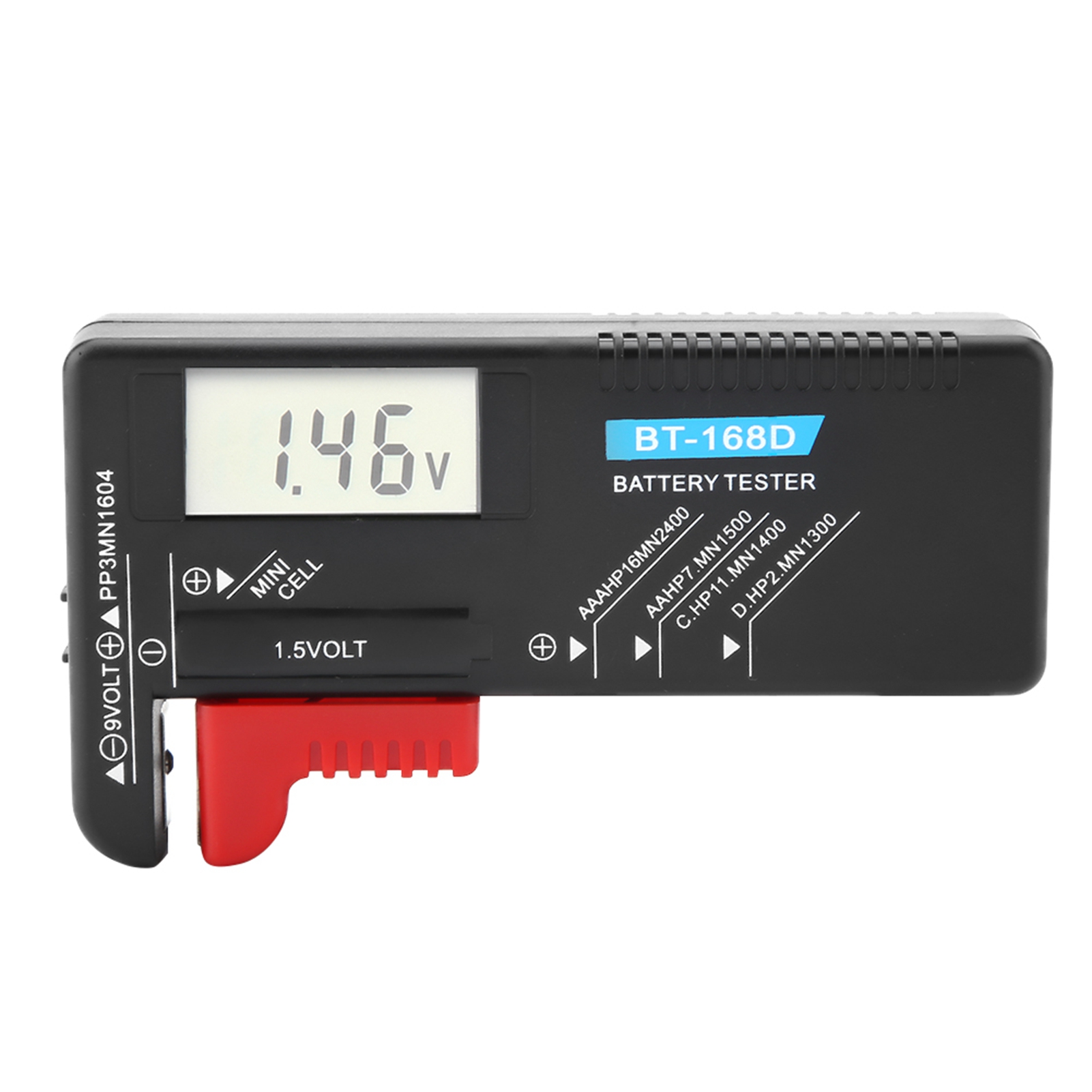 Universeller Digitaler Lcd-spannungsprüfer Für Aa/aaa/c/d/9v/1,5v-batterien – Modell Bt-168d