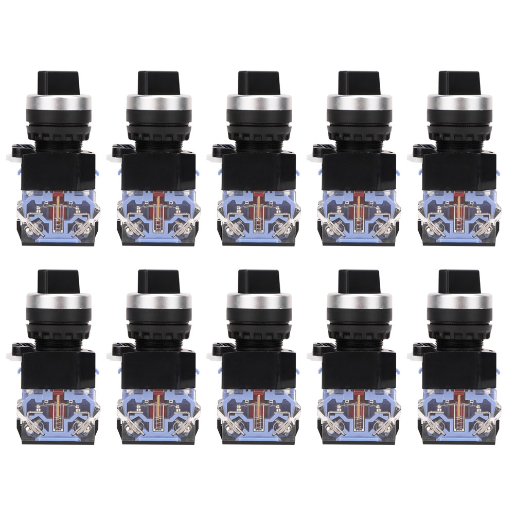 10 Stück Drehknopf 22 Mm Bem38-11x/21 Schwarz 2 Positionen Selbstverriegelnd 1 Offen 1 Geschlossen