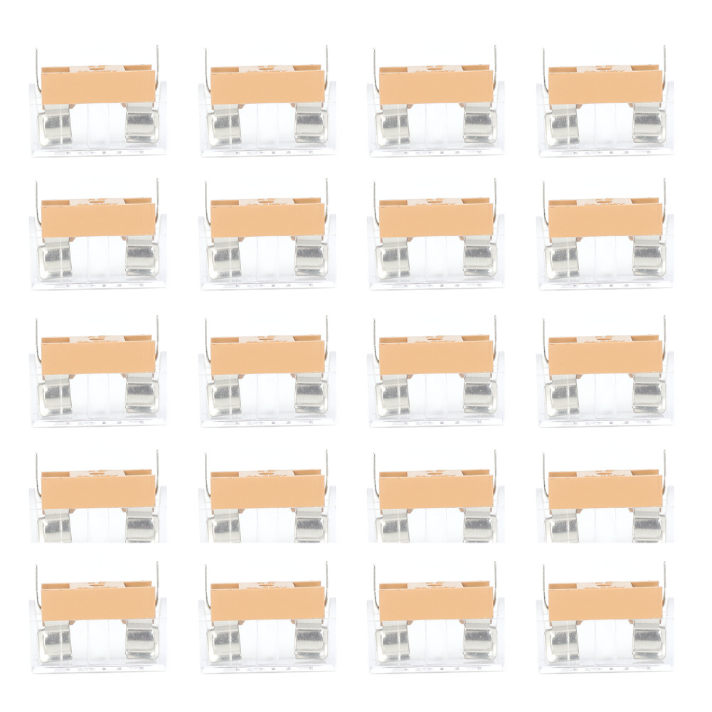 20 Stück Transparente Sicherungshalter Mit Abdeckungen Für 5x20 Mm Sicherungen, Hohe Qualität