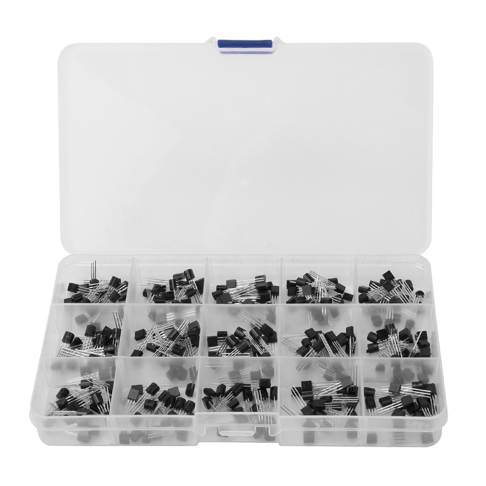 Set Mit 300 Verschiedenen To-92-transistoren, Darunter S9012, S9013, S9014, S8050, S8550 Für Diy- Und Elektronikprojekte.