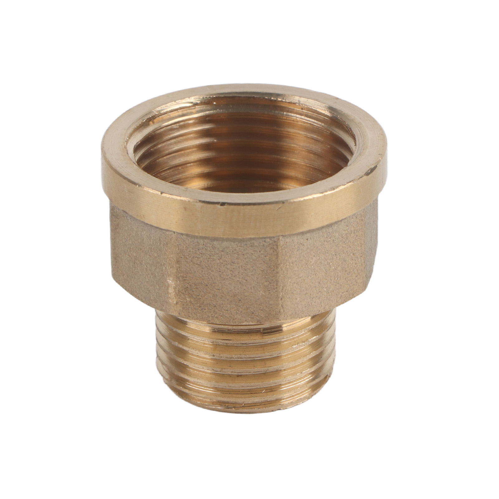 Sechskant-reduzierstück Aus Messing, 1/2" Bspt-außengewinde Auf 3/4" Bspt-innengewinde Für Wasserleitungen
