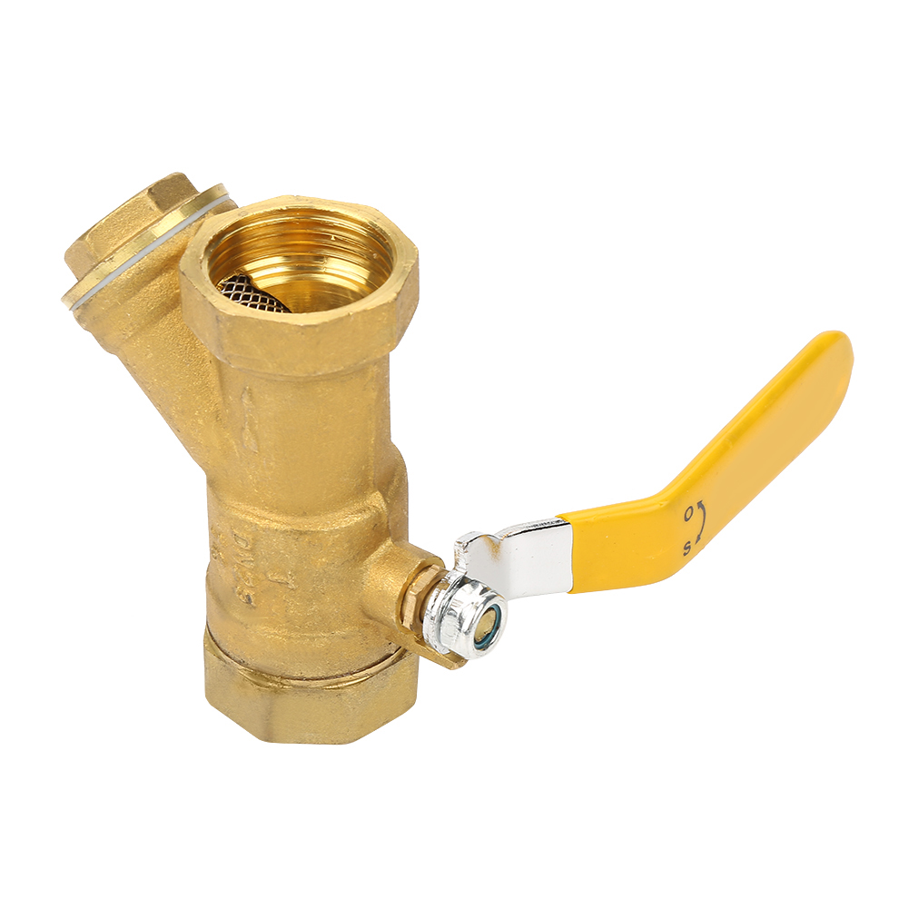 Messing-kugelhahn Mit Y-sieb, 1" Bsp Dn25 Innengewinde Für Wasser, Gas Und Öl