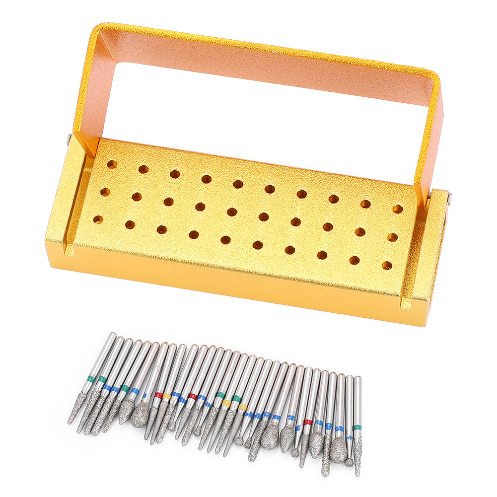 Golden Dental Hochgeschwindigkeits-dentalhandstückhalter - 30 Stück Diamant-dentalbohrer