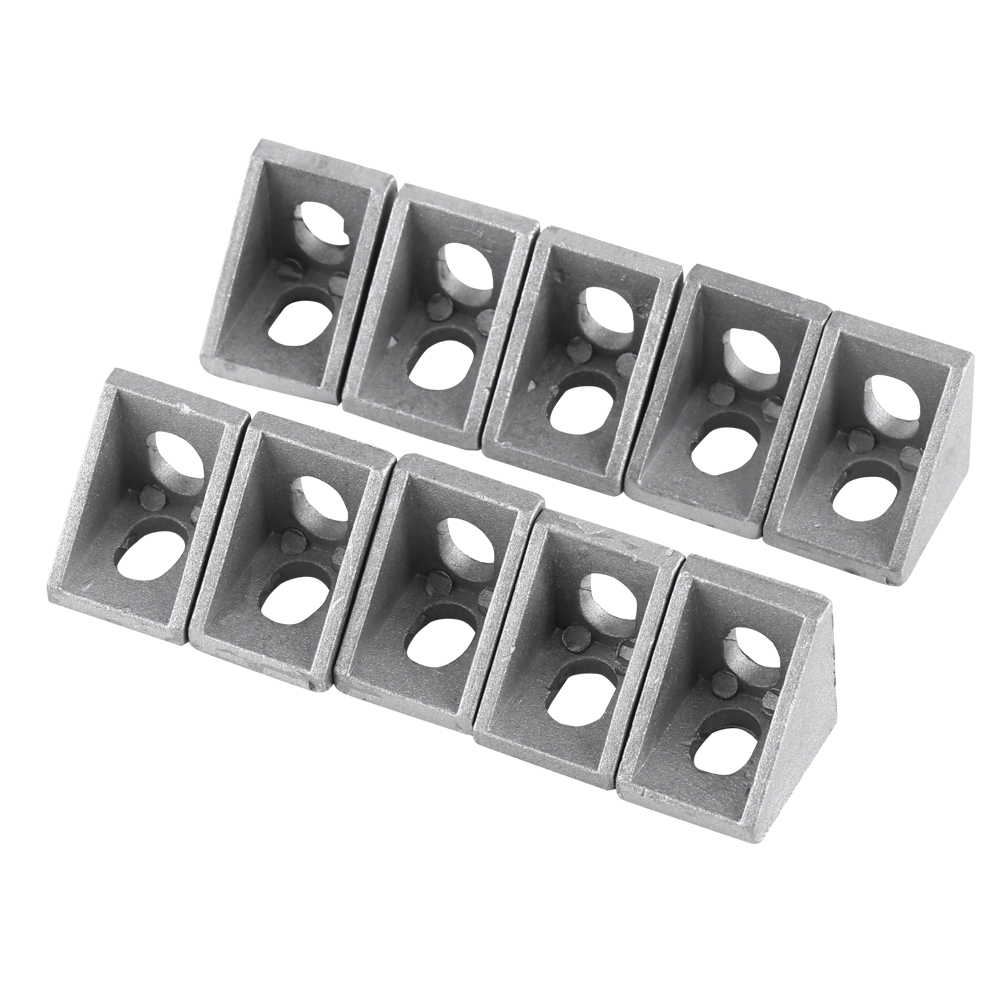 10 Stück L-förmige Eckverbinder Aus Aluminiumlegierung, 20x20mm Rechtwinklige Befestigungselemente