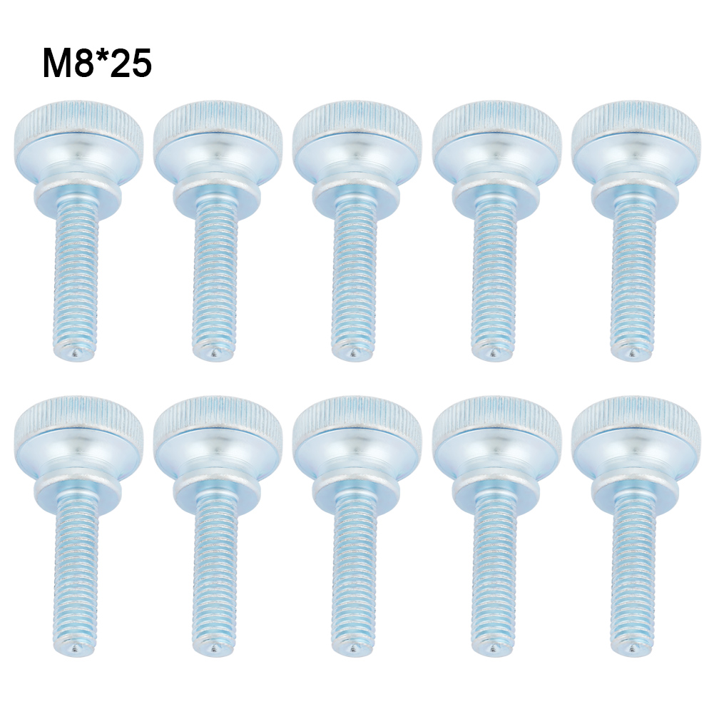 10 Stück M8 Verzinkte Flachrändelkopfschrauben Aus Kohlenstoffstahl, Flügelschrauben (m8x25)