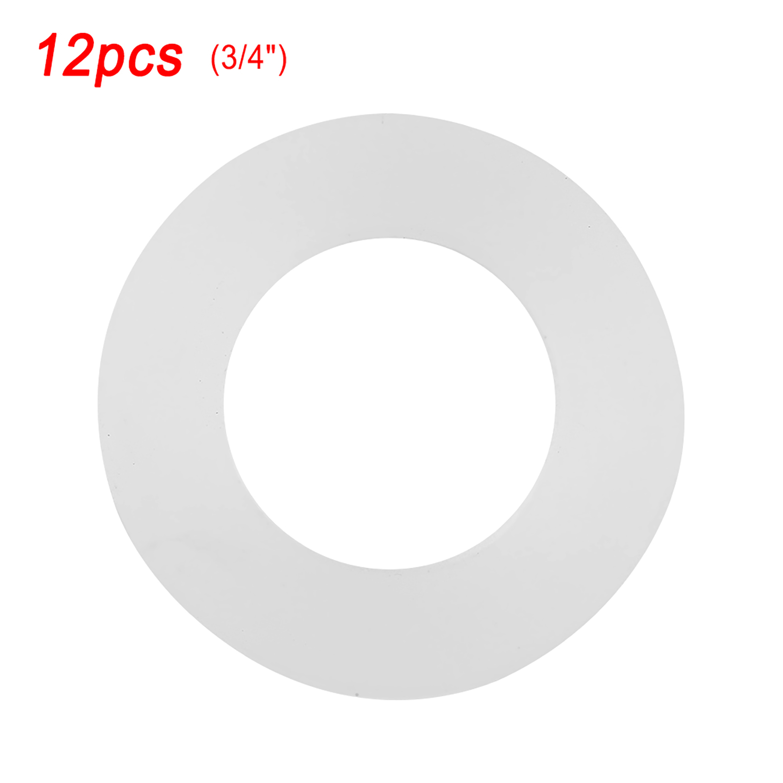 12 Stück Weiße Silikon-flachdichtungen, Dichtungsringe Für Flexible Schläuche (19 Mm)