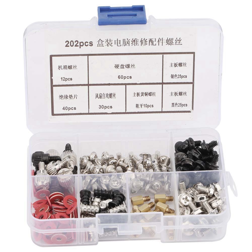 202-teiliges Schraubenset Für Motherboard Und Festplatte, Pc-reparaturzubehör