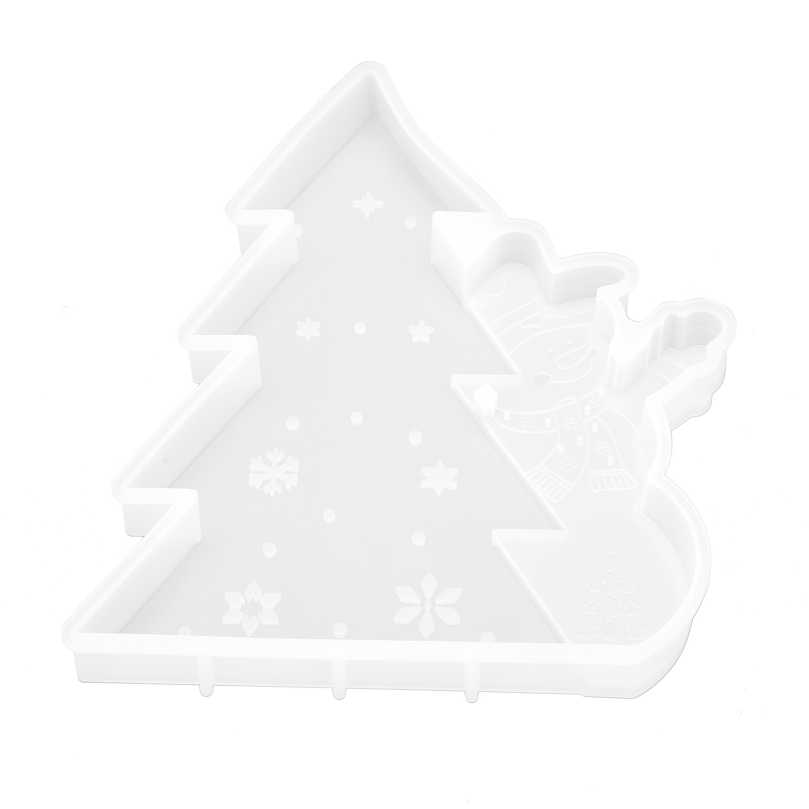 Silikonform Für Weihnachtsbaum Und Schneemann Aus Weißem Harz – Diy-weihnachtsgeschenkdekoration
