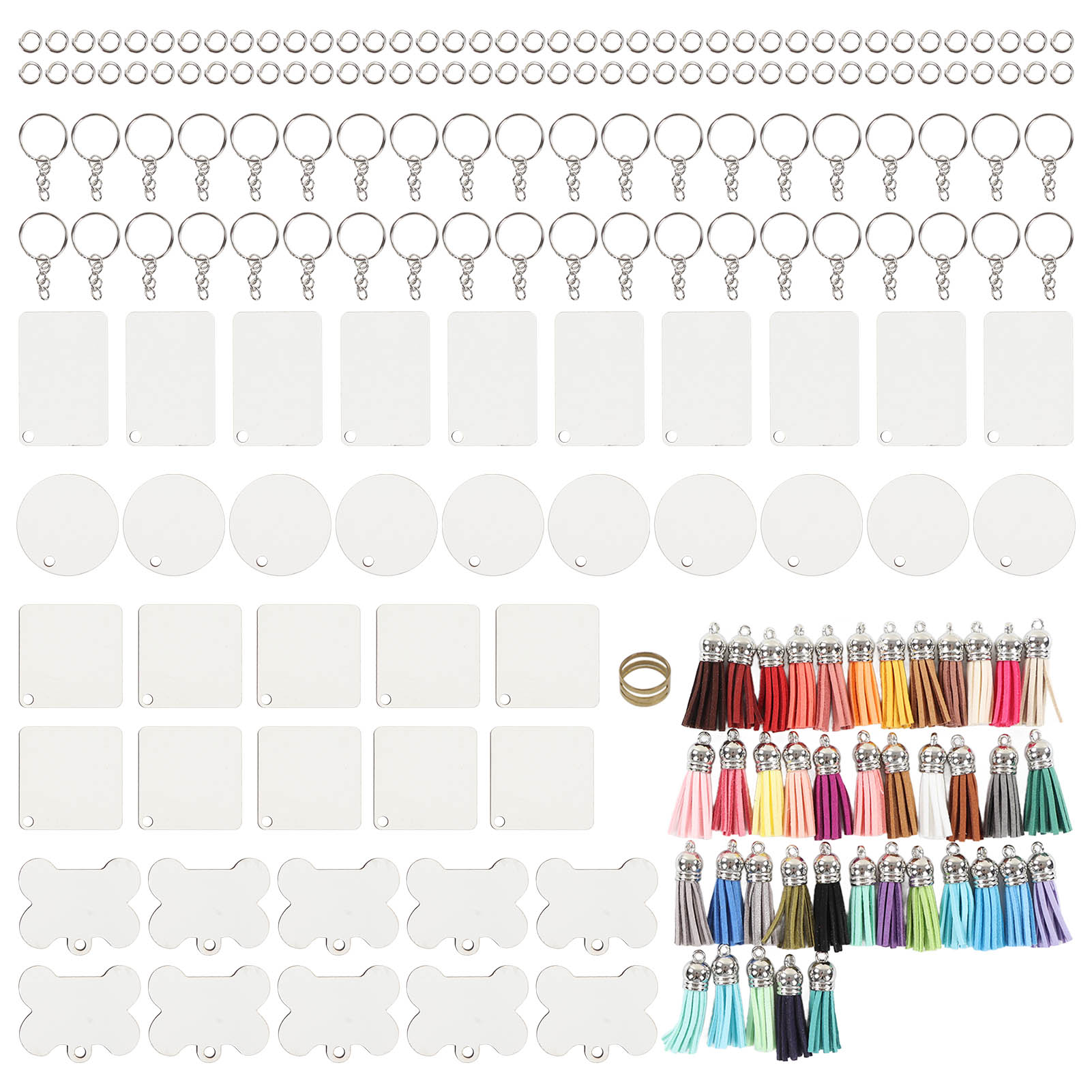 201 Blanko-schlüsselanhänger Für Sublimationsdruck, Beidseitig Bedruckbar, Ideal Für Wärmetransfer Und Kreative Diy-projekte