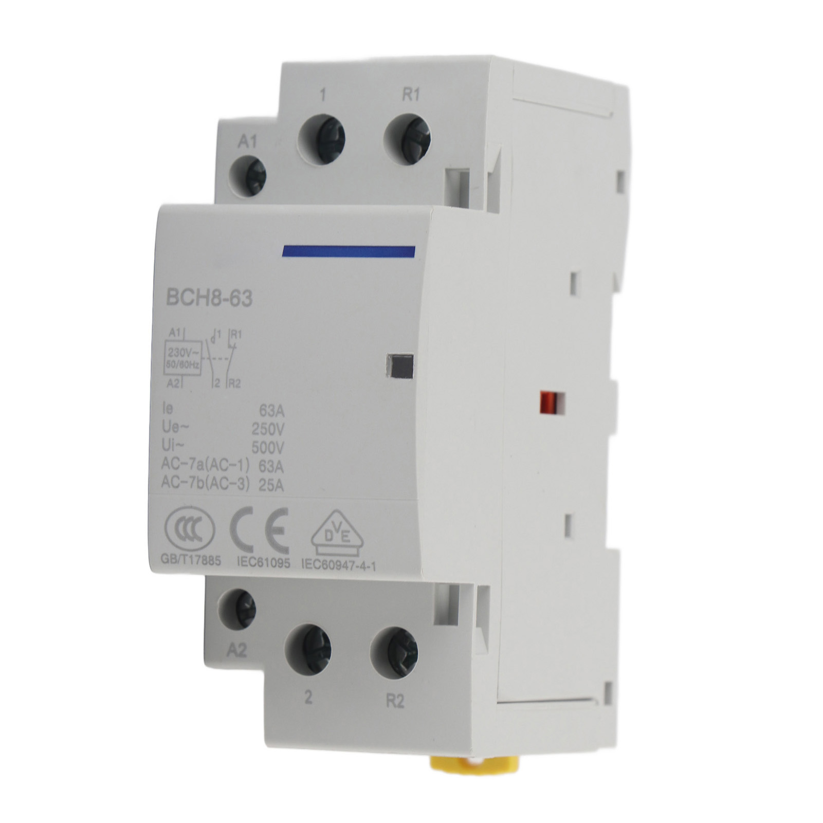 2p 63a 1no+1nc-schütz Für Din-schienenmontage, 220-230v Ac Haushaltsbetrieb