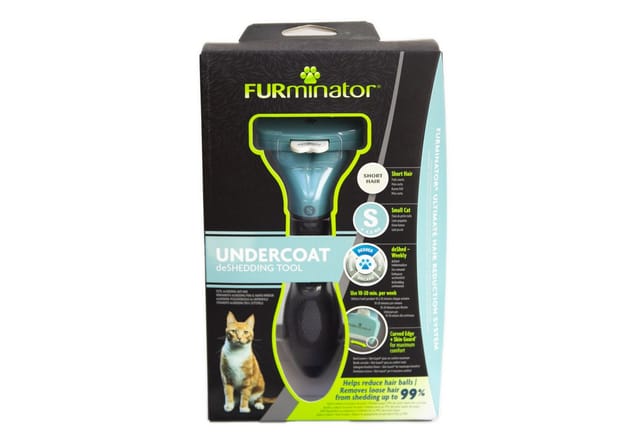 FURminator Fellbürste für kurzhaarige kleine Katzen, deShedding Pflege Werkzeug