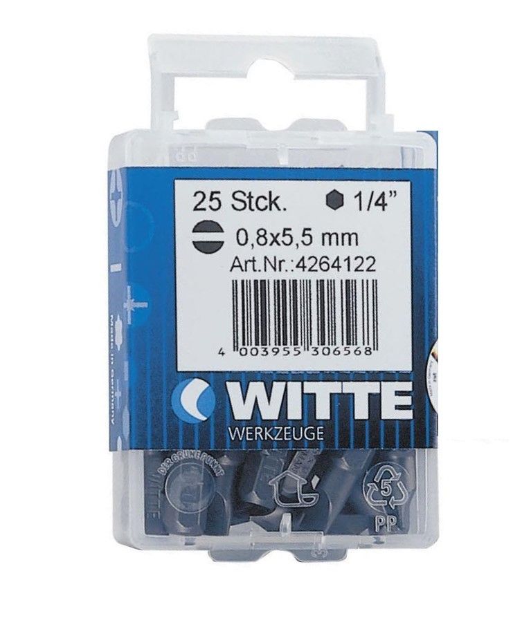 Witte Bits In Kunststoffbox 25 Mm, 4,5 Tin, Ideal Für Schrauben.
