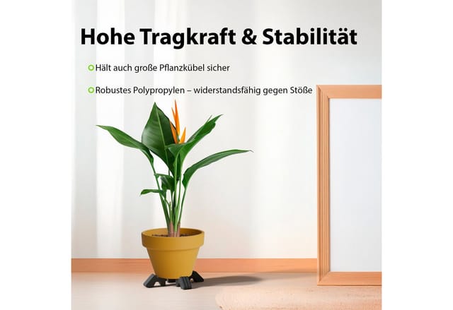BigDean Blumentopfuntersetzer BigDean Füßchen 16x Spezial Anthrazit Blumentöpfe, Zubehör für Pflanztöpfe, Set, 16-tlg., Blumentopffüße, Verbessert Luftzirkulation unter Pflanzen