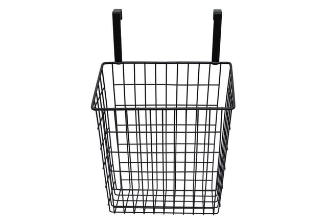 Spetebo Hängekorb Metall schwarz für Schranktüren (Anzahl, 1 St., Stück), Platzsparende Aufbewahrungslösung