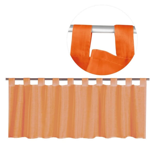 Bestgoodies Vorhang (1 St), Schlaufen, transparent, Voile, Schlaufen-Bistrogardine, transparente uni Scheibengardine Voile
