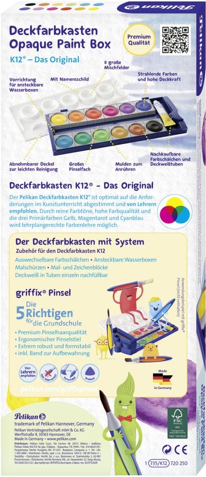 Pelikan Malpalette K12, Malkasten