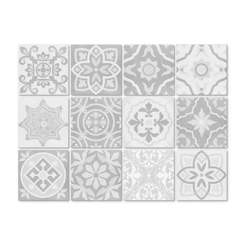 K&L Wall Art Fliesenaufkleber selbstklebend Klebefliese Sticker Ornamente Beton Steinoptik