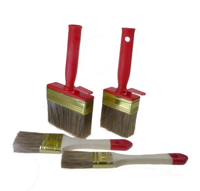 ROTIX Lasurpinsel ROTIX Flächenstreicher und Lasurpinsel 4-teiliges Set, (4 St)