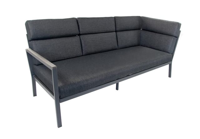 Green Spirit Loungeset »Siena« Lounge Set Alu Ecklounge Loungemöbel Sitzgruppe Gartenmöbel, (Set, 5-tlg., 1x Eckbank (2x 3-Sitzer Bank), 1x Bank, 1x Sessel, 1x Tisch), Aluminium, grau, für 9 Personen, wetterfest, Garten, Terrasse, Outdoor