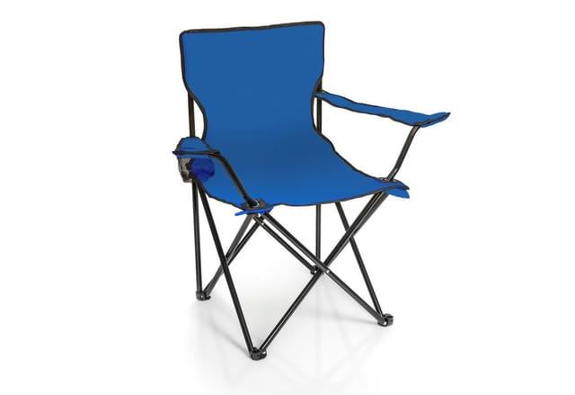 BigDean Campingstuhl Faltstuhl Campingstuhl Anglerstuhl Getränkehalter Klappstuhl (Packung, 1 St), Blau, Klappbar, Getränkehalter, Tragetasche