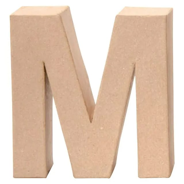 Glorex Deko-Buchstaben Glorex Papp-Buchstabe M 17,5 x 5,5 cm