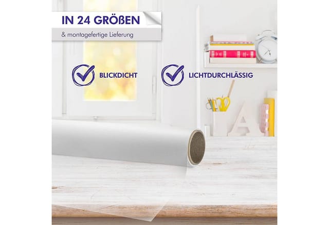 INDIGOS UG Fensterbild Dynamische Streifen G96 - Höhe 50 cm Glasdekorfolie silber satiniert