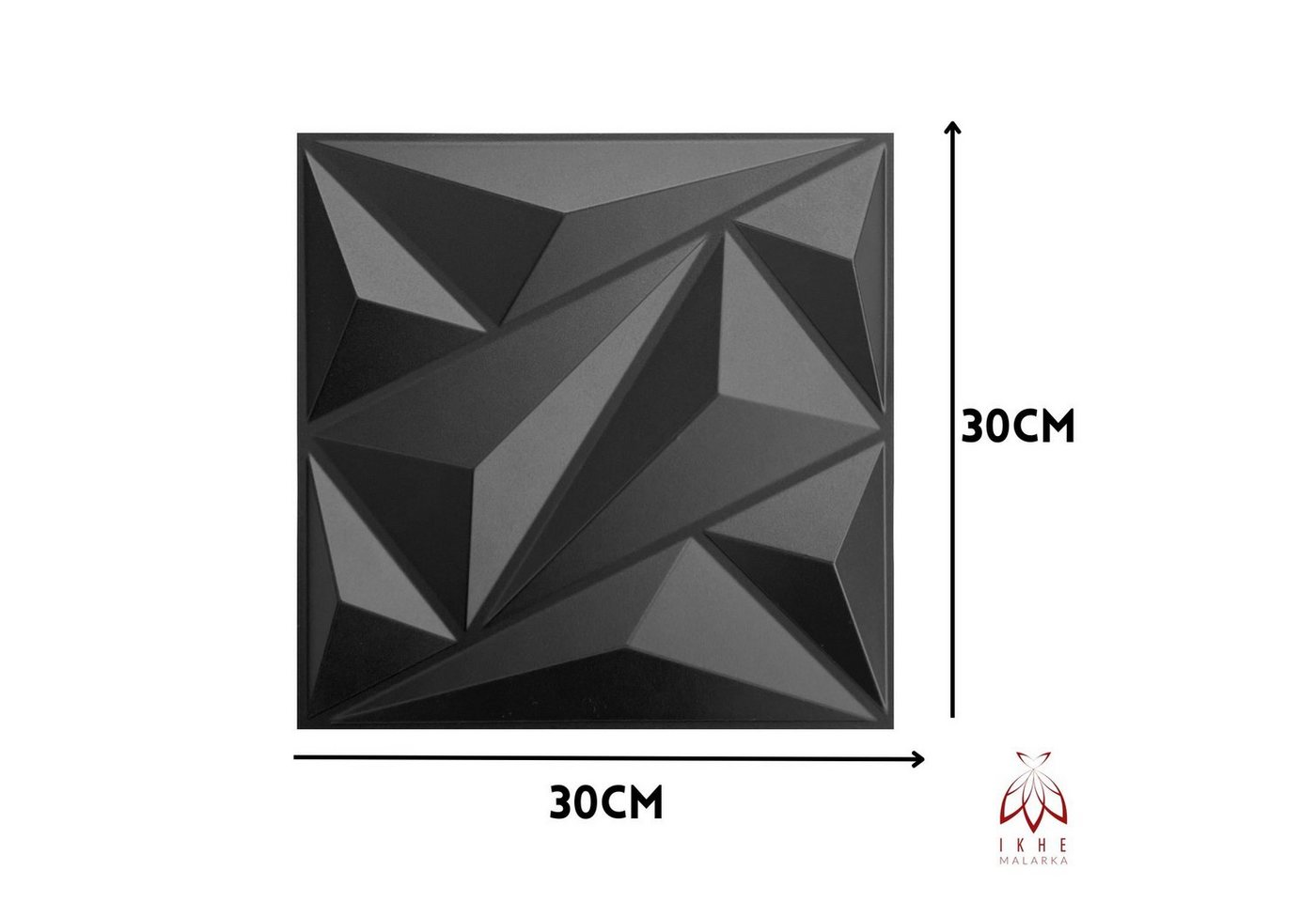 IKHEMalarka 3D Wandpaneel 3D Paneele PVC Kunststoffpaneele 30x30cm, BxL: 30,00x30,00 cm, 0,09 qm, (0,09m², 1 Stück) 3D Optik Gamin Room Paneele
