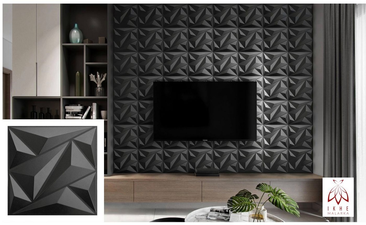 IKHEMalarka 3D Wandpaneel 3D Paneele PVC Kunststoffpaneele 30x30cm, BxL: 30,00x30,00 cm, 0,09 qm, (0,09m², 1 Stück) 3D Optik Gamin Room Paneele Bild 3
