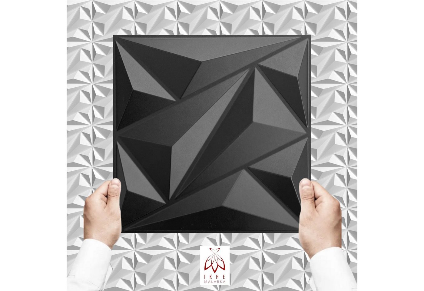 IKHEMalarka 3D Wandpaneel 3D Paneele PVC Kunststoffpaneele 30x30cm, BxL: 30,00x30,00 cm, 0,09 qm, (0,09m², 1 Stück) 3D Optik Gamin Room Paneele Bild 4