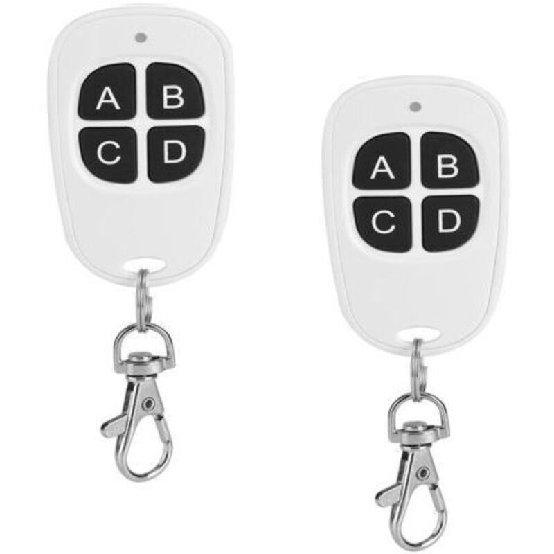 Télécommande Universelle Pour Porte De Garage, Émetteur Sans Fil 4 Canaux 433 Mhz, Compatible Avec Le Code D'Apprentissage 1527 (2 Pièces)