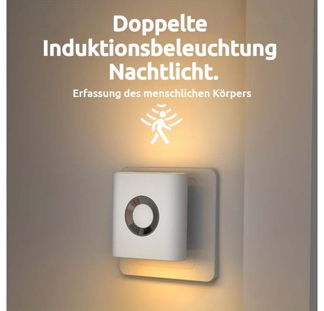 PRIISF LED Steckdosenleuchte Nachtlicht Steckdose mit Bewegungsmelder LED Steckdosenlicht WarmWeiß, Automatisch, Nachtlampe mit Dämmerungssensor Wandleuchte LED Schreibtischlampe, LED Steckdosenleuchte Sensor Notlicht mit Helligkeitssensor, für Flure, Treppen, Schlafzimmer, Küchen, Badezimmer, Wohnzimmer, 0.7W