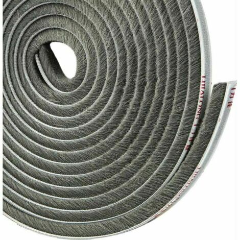 Joint Brosse Adhésif Pour Placard Porte Coulissante, Isolant Anti-froid Und Anti-poussière, Longueur Bei 4,9m X 5mm X 9mm, Graue Farbe.