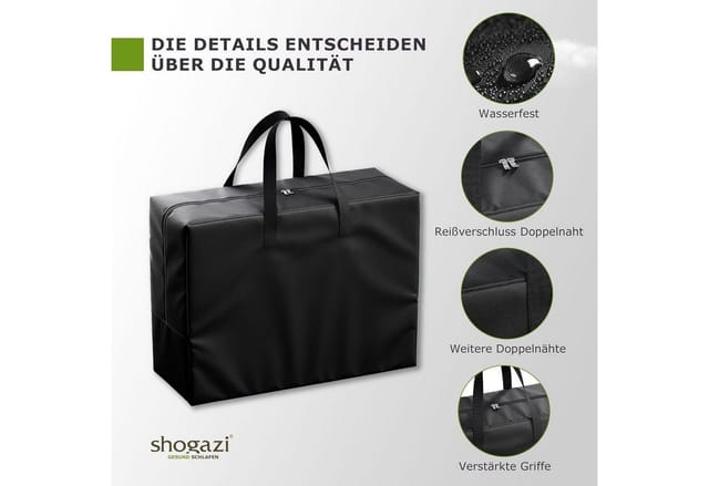shogazi ® Aufbewahrungstasche riesengroße Transporttasche, reißfest, belastbar bis 80kg, waschbar, XL: 91x68x37 (225L), XXL: 121x68x37 (300L), XXXL: 151x68x37 (377L)