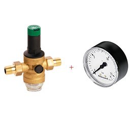 Honeywell Home - Druckminderventil Dn15, Mit Verschraubung Und Manometer D06f-1/2am