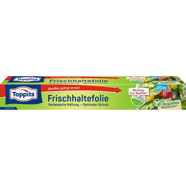 Toppits Küchenorganizer-Set Toppits Frischhaltefolie 20m - Mit Easy-Cut-System (1er Pack)
