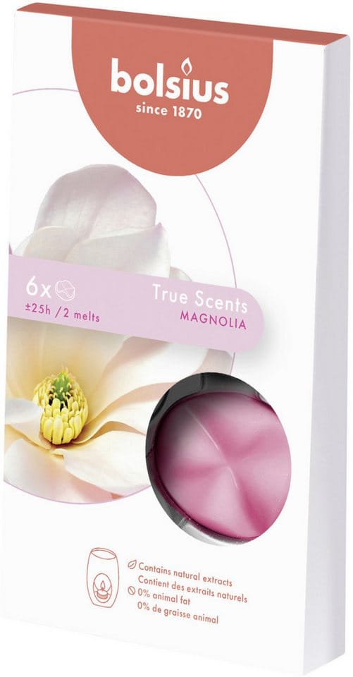 Bolsius Duftkerze Bolsius Aromatic Wax Melts Magnolie, 6er Pack