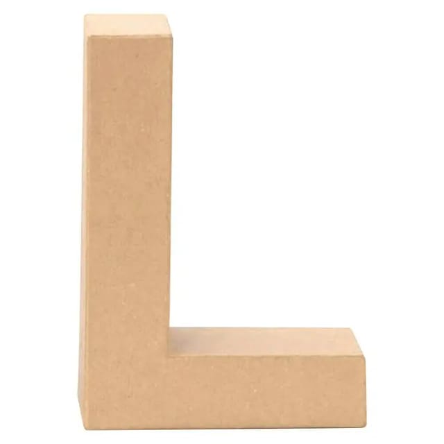 Glorex Deko-Buchstaben Glorex Papp-Buchstabe L 17,5 x 5,5 cm