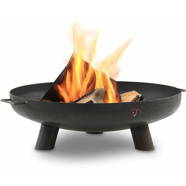 BBQ-Toro Feuerschale Ø 70 cm, Schwarz, Outdoor Dreibein Feuerstelle für Garten/Terrasse, mit Griffen