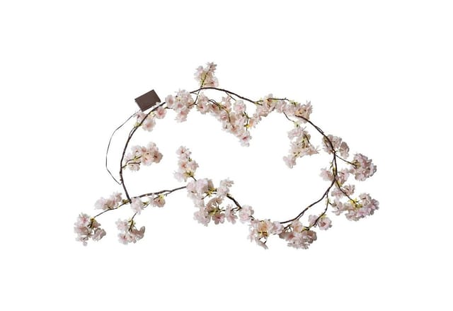 STAR TRADING LED-Lichterkette CherryFlower, LED Blumengirlande,Cherry Flower, Batterie & Timer, rosa, 180cm
