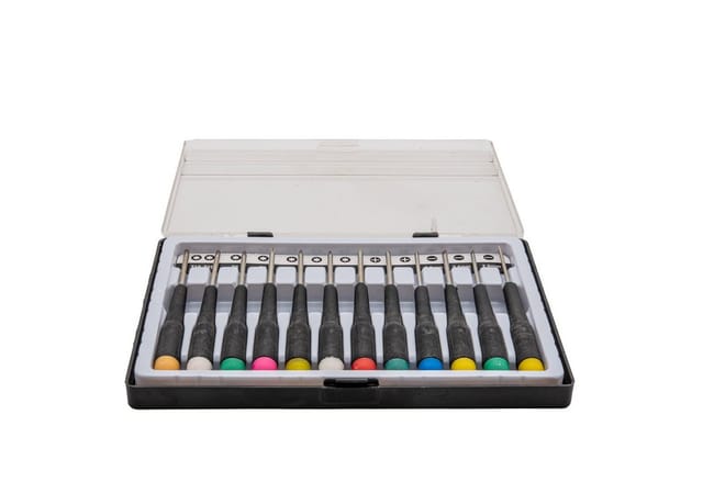TSB Werk Schraubendreher 12 Präzision Schraubendreher Schraubenzieher, Feinwerkzeug, Torx, Schlitz, Kreuz, Set